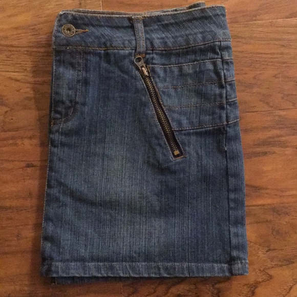 Ghosts & Angels Mini Jean Skirt Zippers Pockets - Picture 4 of 8